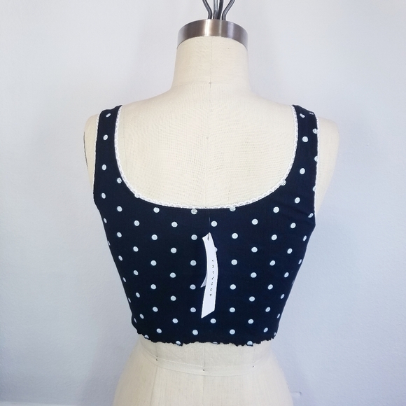 NEW Topshop | Crop‎ Polk dot Tank Top 4 - Picture 5 of 13